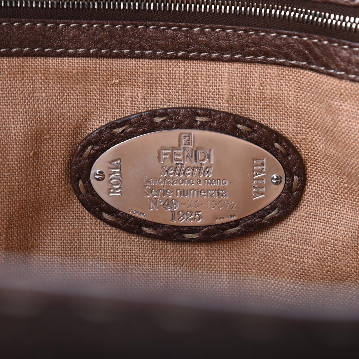 Calfskin Romano Selleria Large Villa Borghese Tote Bronze