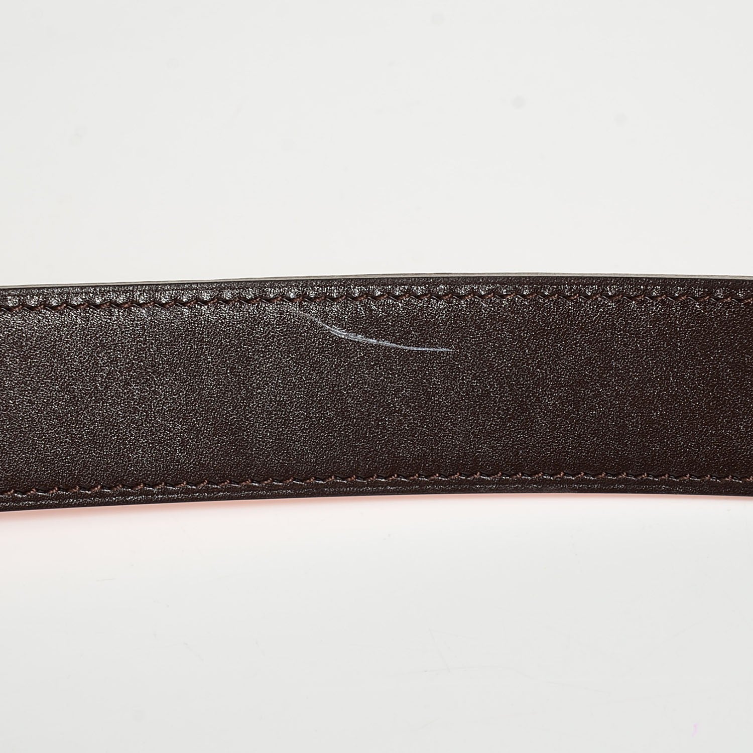 Hermes Box Togo 32mm Belt Strap 110 Chocolate Orange 4 of 5
