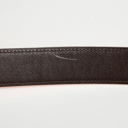 Hermes Box Togo 32mm Belt Strap 110 Chocolate Orange 4 of 5