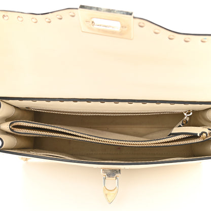 Valentino Garavani Vitello Small Rockstud Single Handle Flap Bag Light Ivory 5 of 19