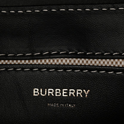 Burberry Calfskin Tartan Note Crossbody Bag Military Green 6 of 10