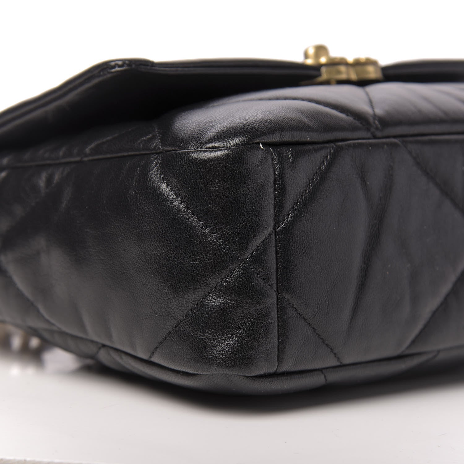 Chanel Goatskin Quilted Medium 19 Flap Black 8 of 11