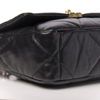 Chanel Goatskin Quilted Medium 19 Flap Black 8 of 11