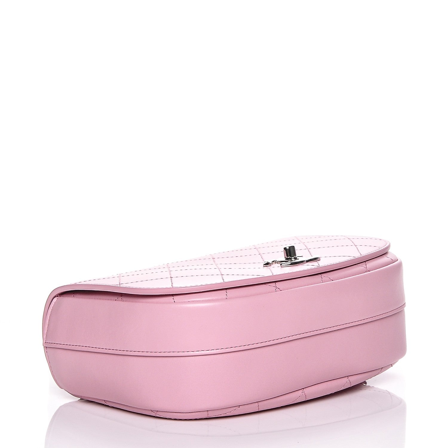 Chanel Calfskin Stitched Ring My Bag Flap Crossbody Pink 4 of 8