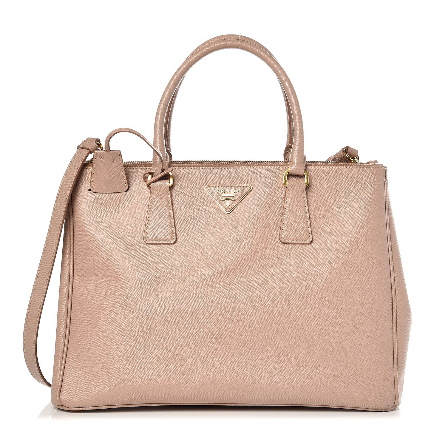 Saffiano Medium Galleria Double Zip Tote Cammeo