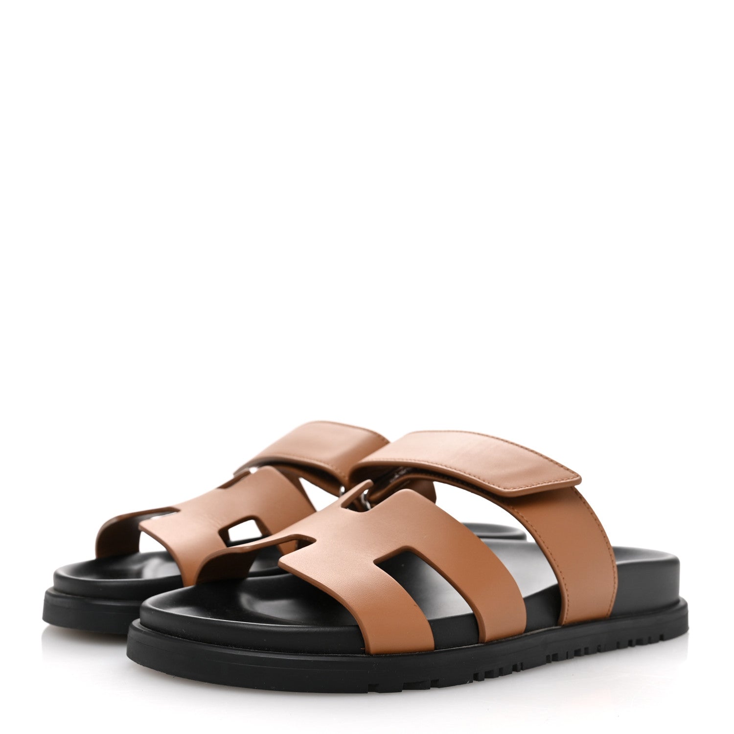 Hermes Calfskin Womens Chypre Sandals 35.5 Naturel 4 of 9