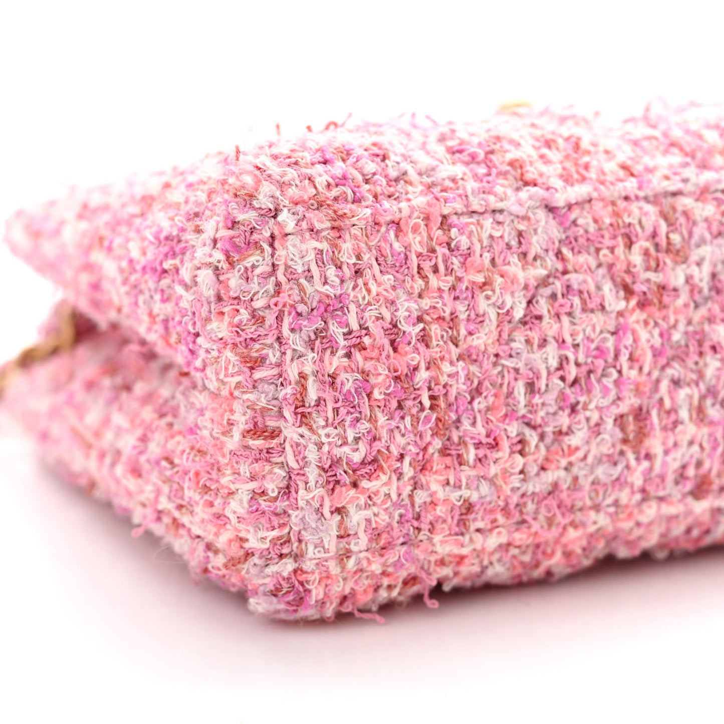 Tweed Quilted Nano Kelly Shopper Pink