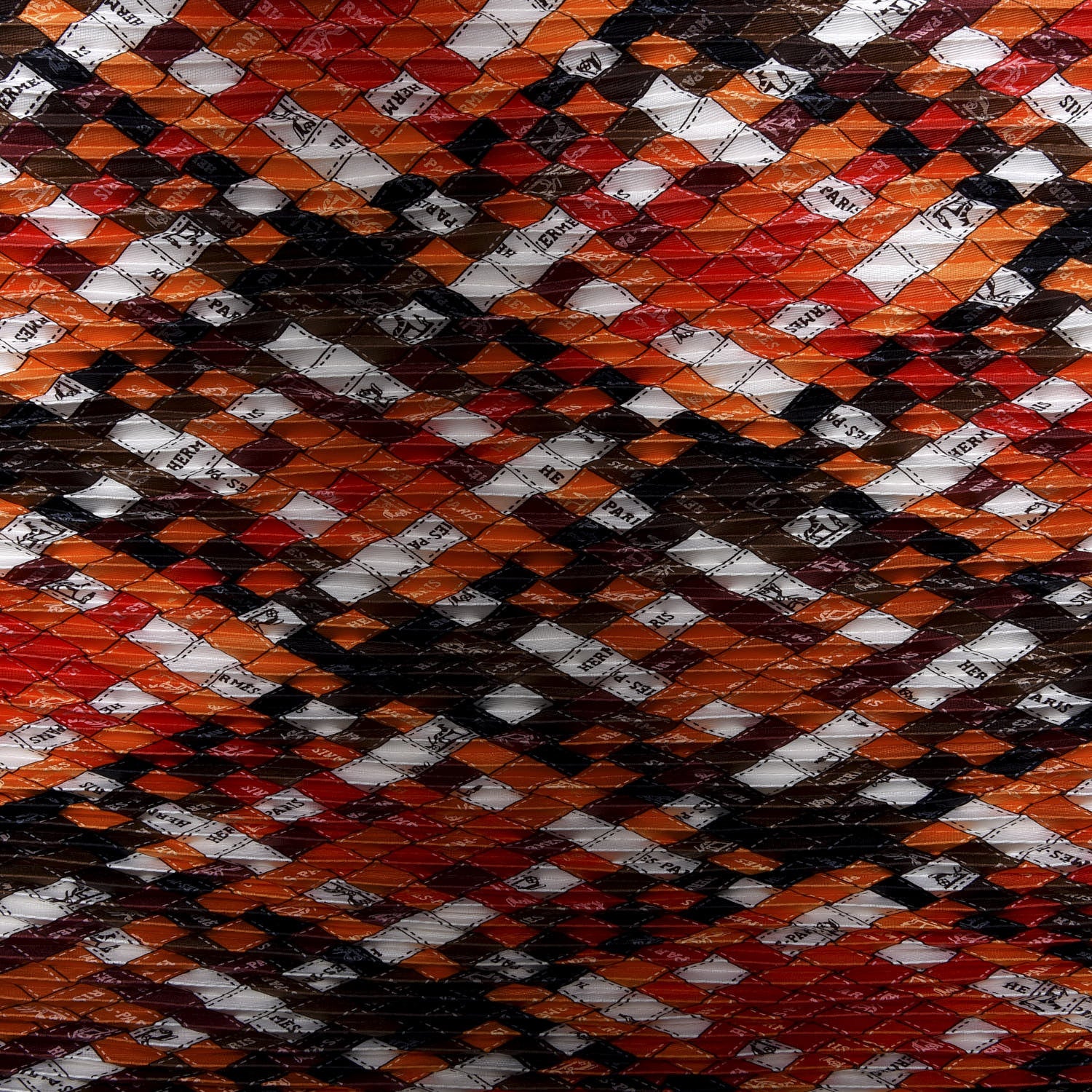 Hermes Silk Plisse Bolduc Au Carre Scarf 90 2 of 3