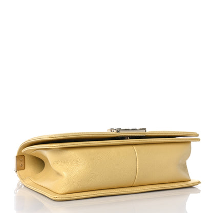 Chanel Caviar Quilted Medium Boy Flap Yellow 3 of 8