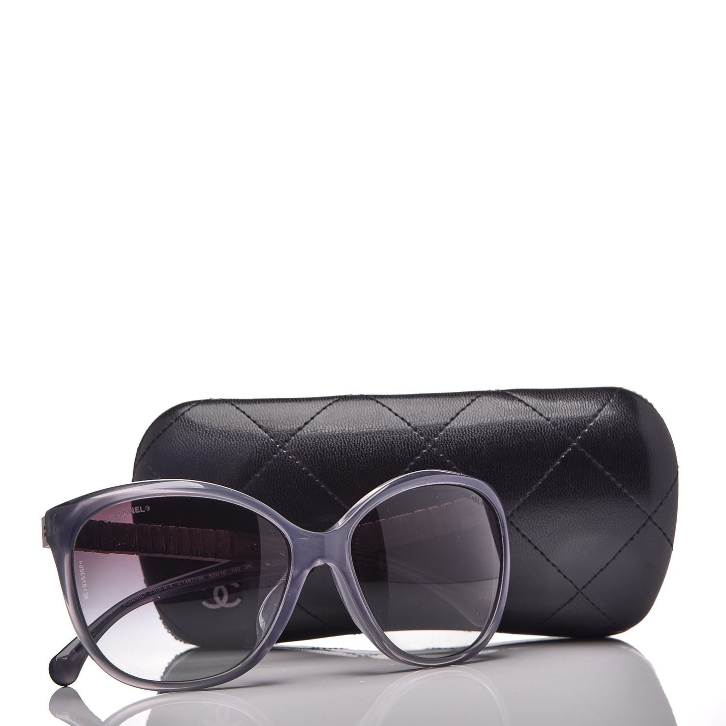 Crystal Baguette Cat Eye Sunglasses 5309-B-A Grey