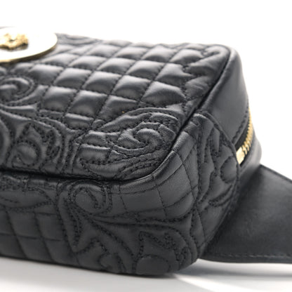 Versace Nappa Barocco Quilted Vanitas Medea Belt Bag Black 9 of 9