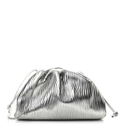 Bottega Veneta Metallic Bark Calfskin The Mini Pouch Silver 1 of 11