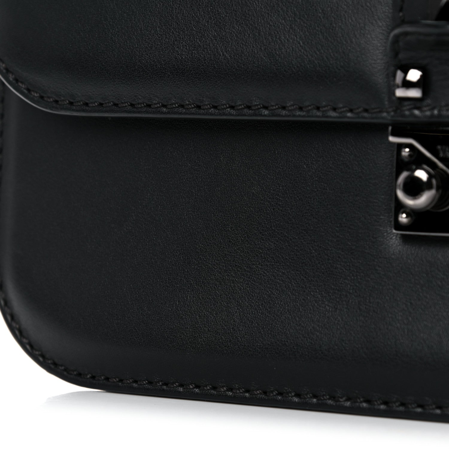 Valentino Garavani Vitello Medium Glam Lock Rockstud Flap Black 16 of 19