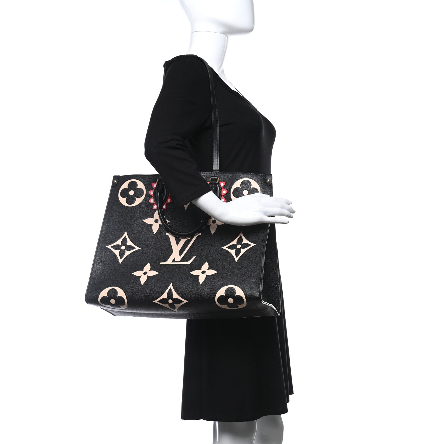 Louis Vuitton Empreinte Monogram Giant Crafty Onthego GM Black Creme 2 of 9