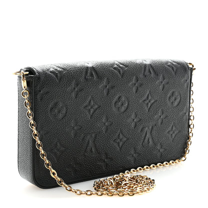 Louis Vuitton Empreinte Pochette Felicie Chain Wallet Black 4 of 10