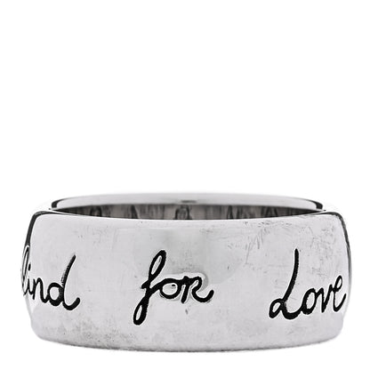 Gucci Sterling Silver Wide Blind for Love Band Ring 60 9 1 of 4