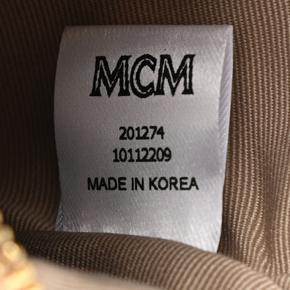 MCM Metallic Visetos Zip Pouch Gold 7 of 8