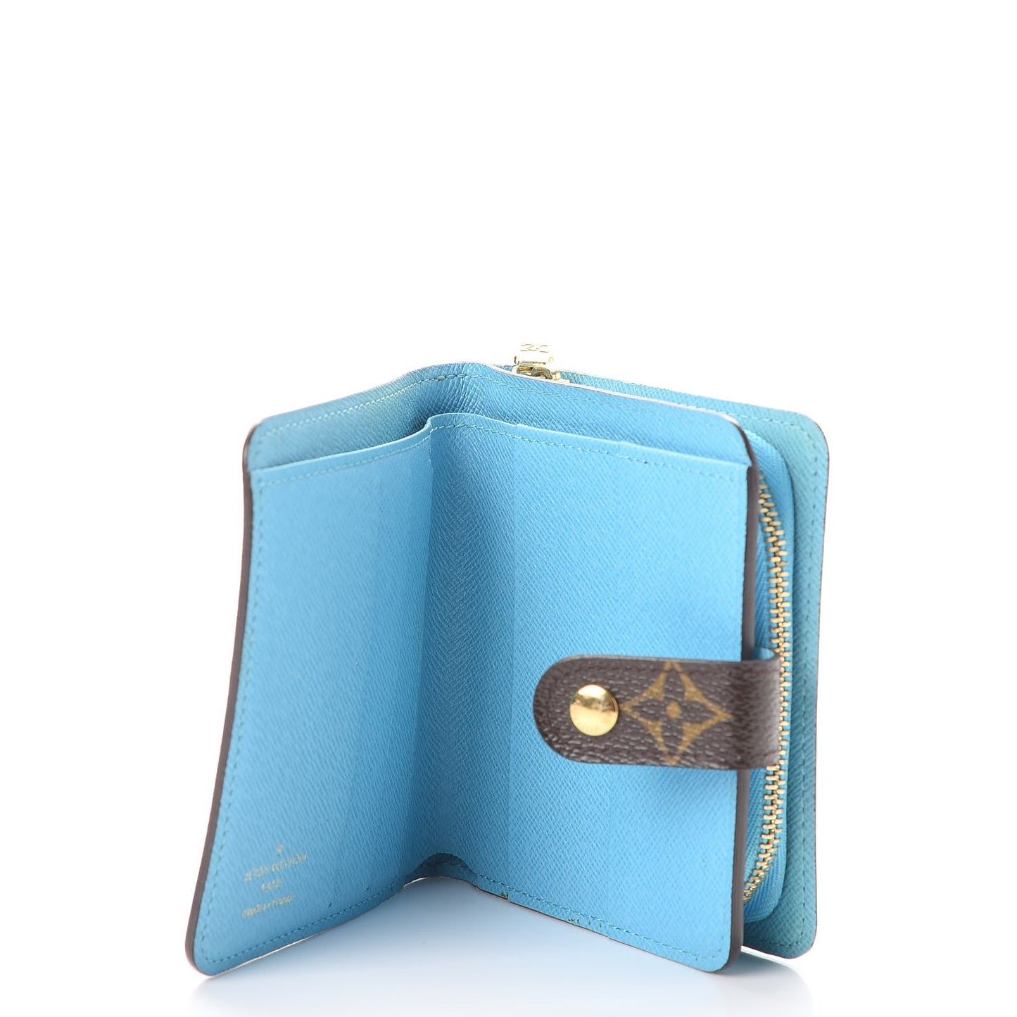 Monogram Groom Compact Zip Wallet Blue