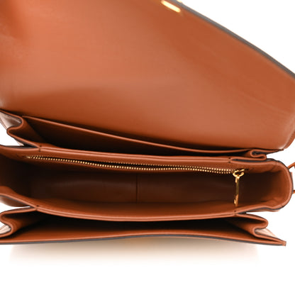 Celine Textile Natural Calfskin Medium Triomphe Bag White Tan 5 of 10