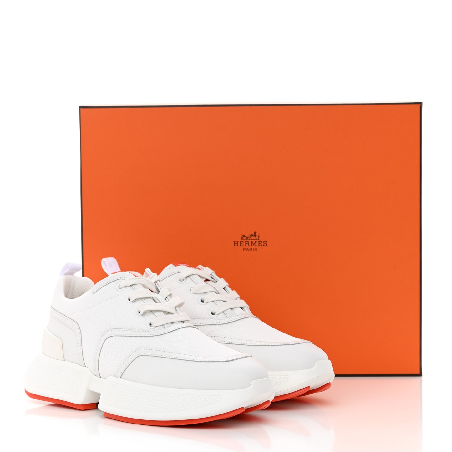 Mesh Calfskin Womens Giga Sneakers 38 White