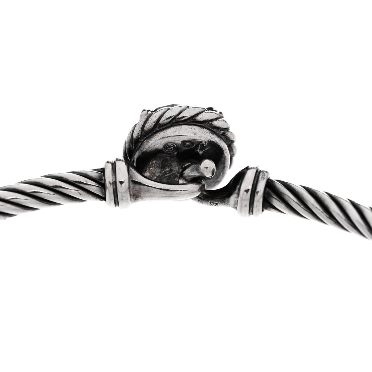 David Yurman Sterling Silver Black Onyx 3mm Chatelaine Bracelet 3 of 3