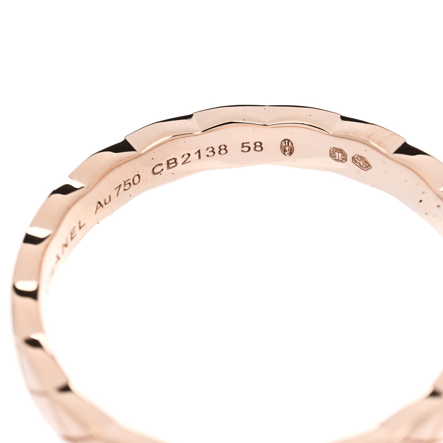 18K Beige Gold Mini Coco Crush Ring 58 8.25