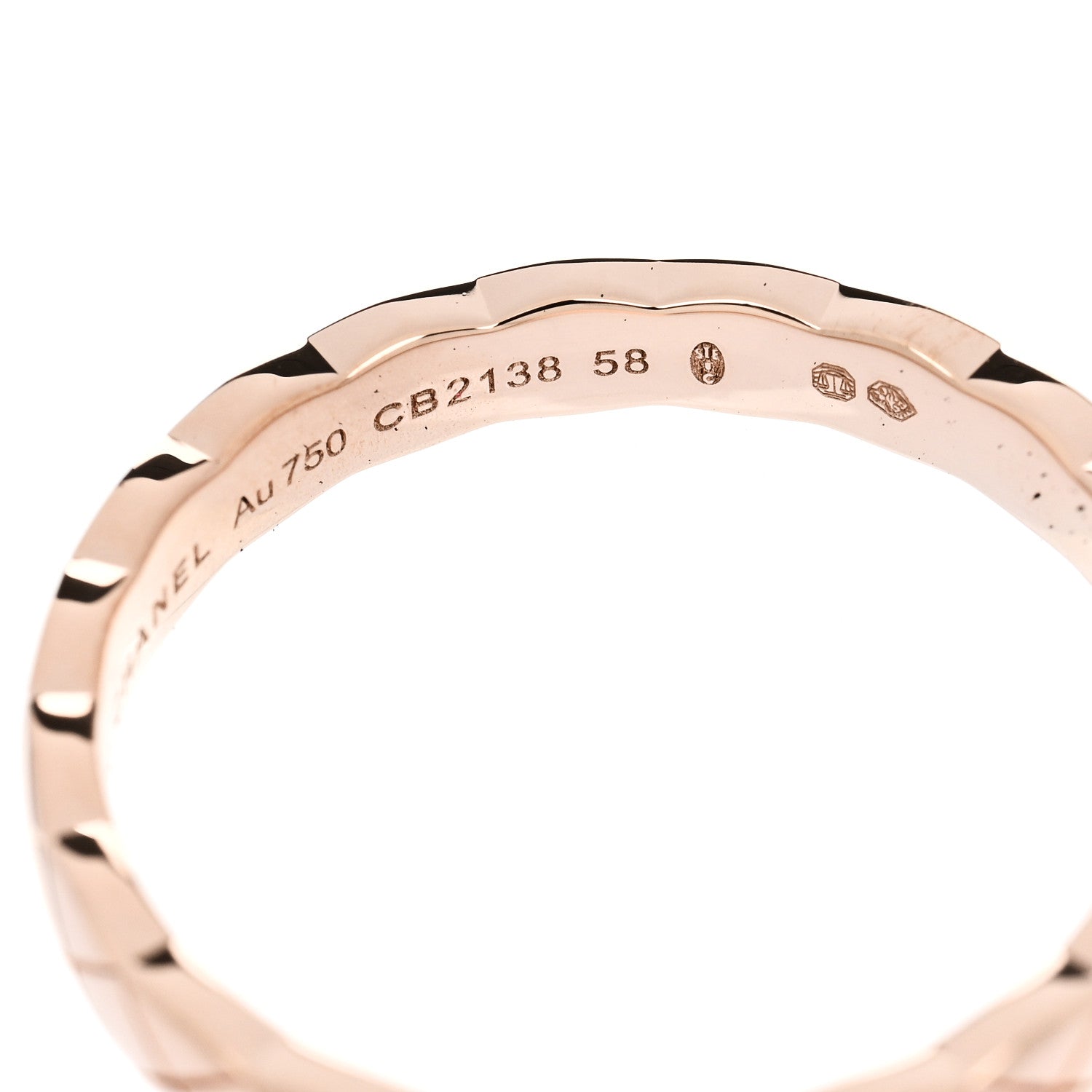 Chanel 18K Beige Gold Mini Coco Crush Ring 58 8.25 5 of 7