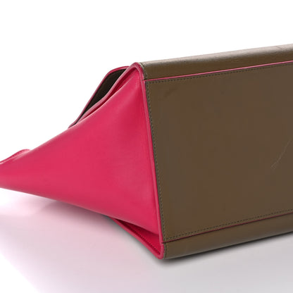 Celine Smooth Calfskin Small Bicolor Trapeze Taupe Fuchsia 7 of 12