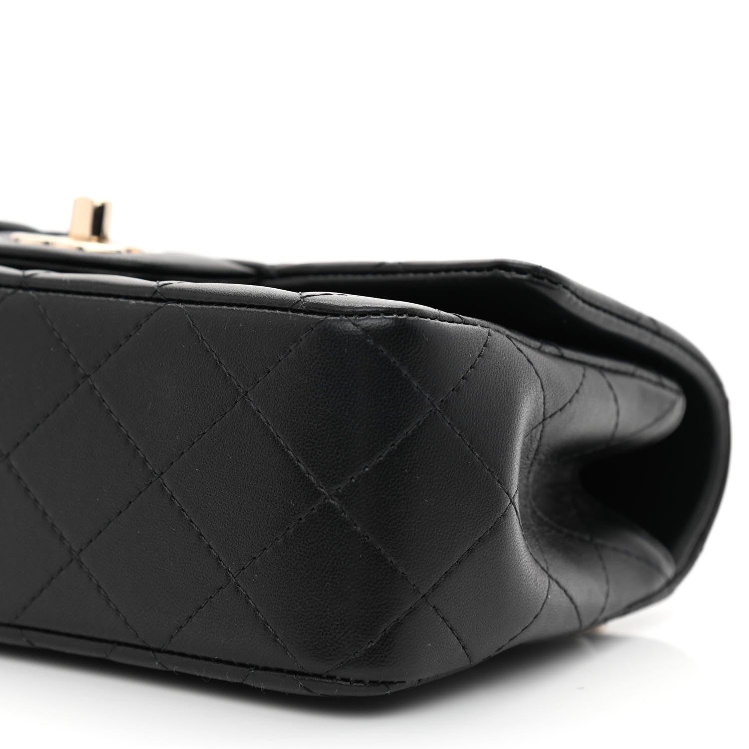 Chanel Lambskin Quilted Mini Top Handle Rectangular Flap Black 10 of 10