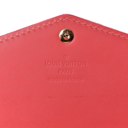 Louis Vuitton Vernis Sarah Wallet NM Rose Litchi 6 of 8