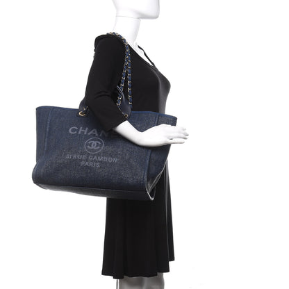 Chanel Woven Straw Raffia Medium Deauville Tote Black 2 of 10