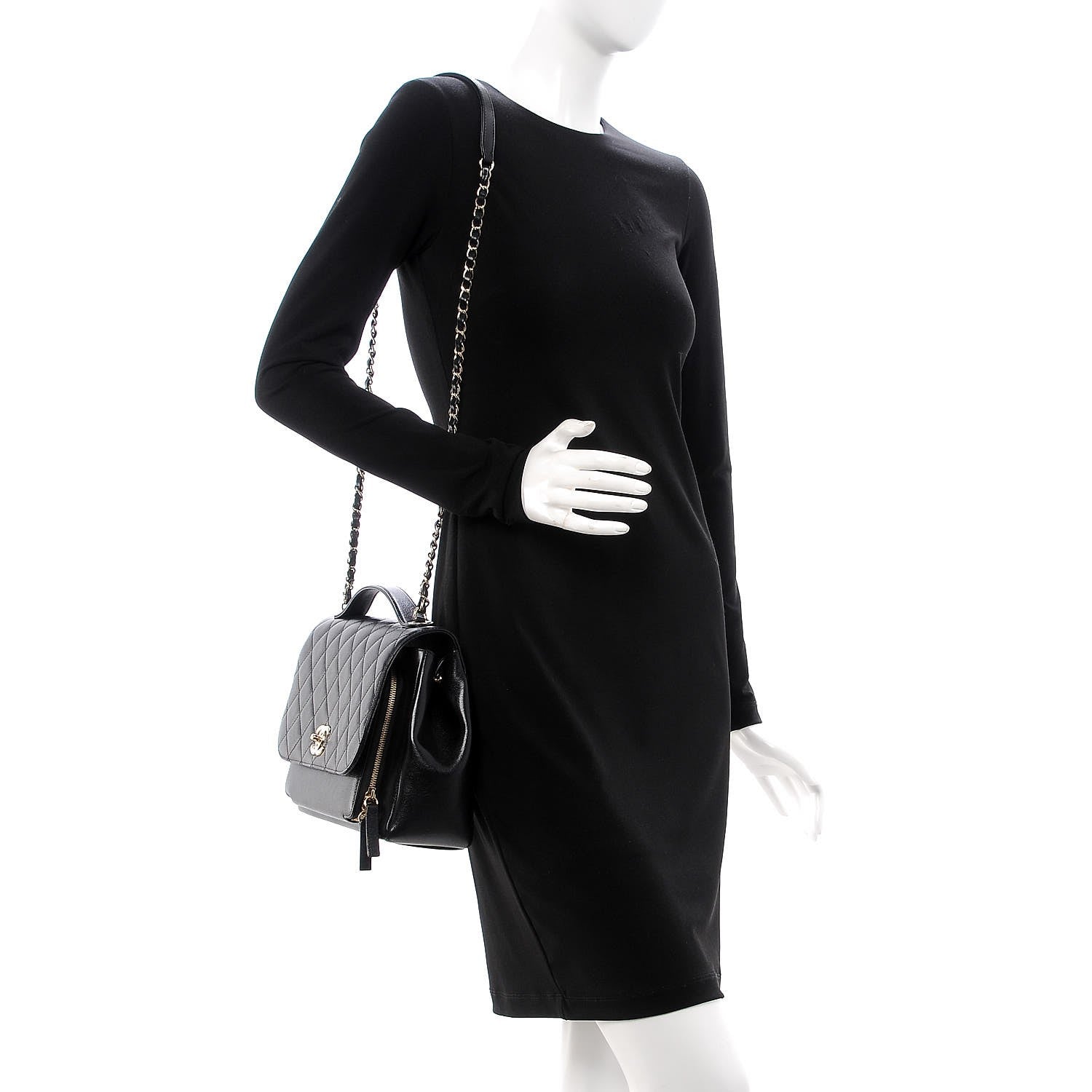 Chanel Caviar Quilted Large Business Affinity Flap Black 2 of 8