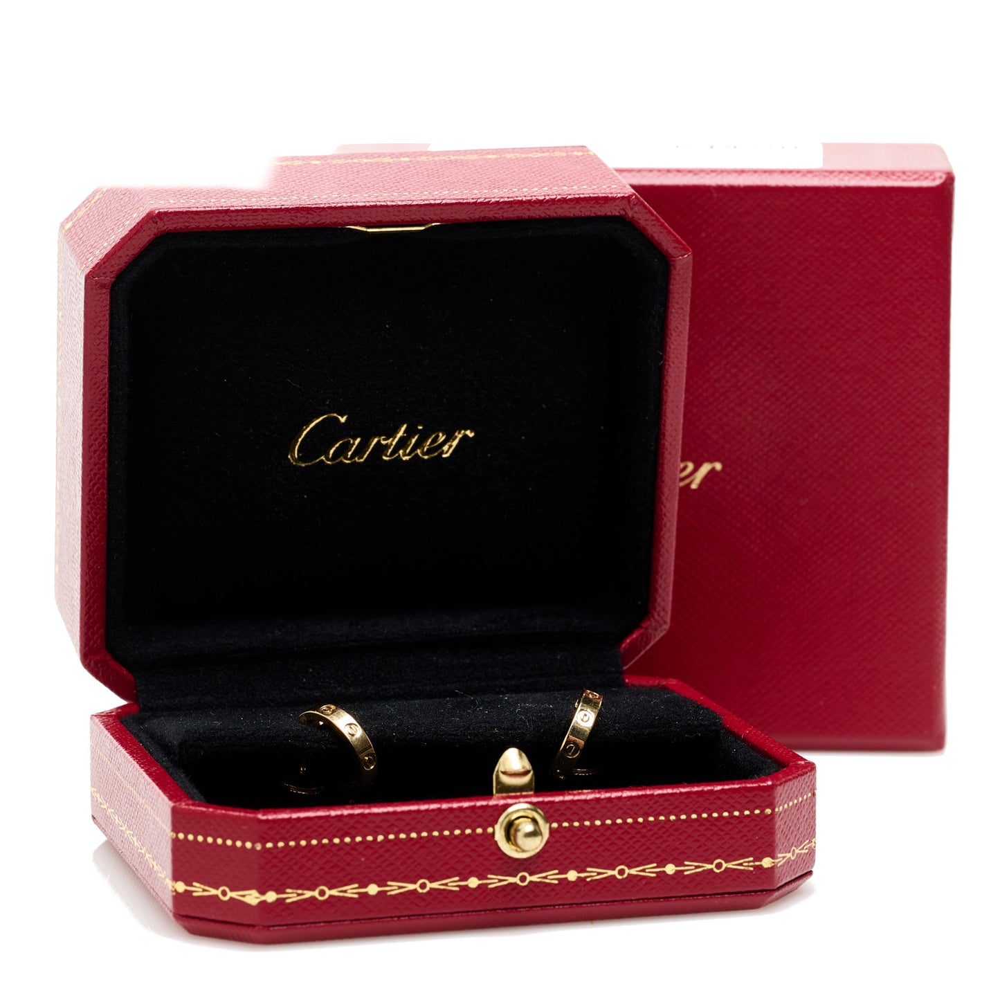 18K Yellow Gold Small LOVE Hoop Earrings