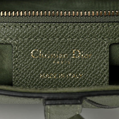 Christian Dior Grained Calfskin Saddle Bag With Strap Sage 6 of 14