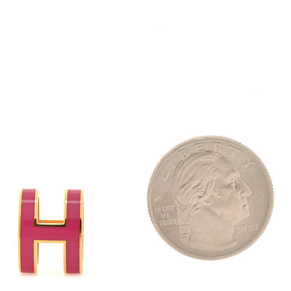 Hermes Lacquered Gold Pop H Pendant Rose Indien 2 of 3