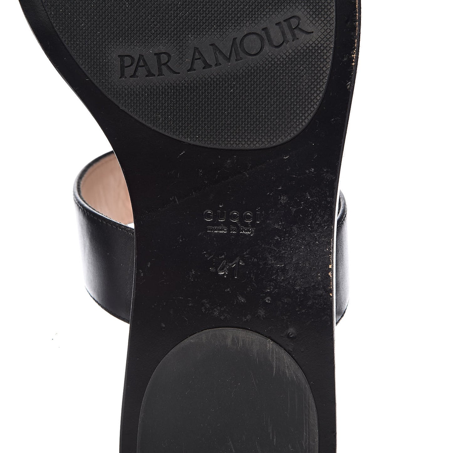 Calfskin GG Marmont Thong Sandals 41 Black