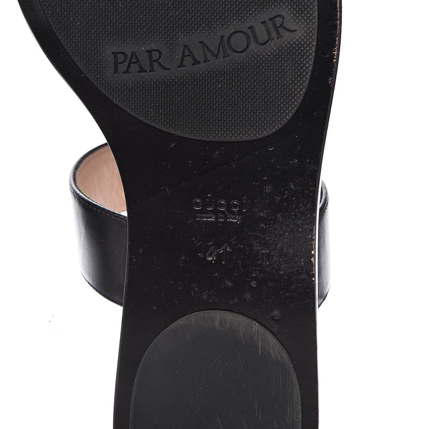 Gucci Calfskin GG Marmont Thong Sandals 41 Black 8 of 14