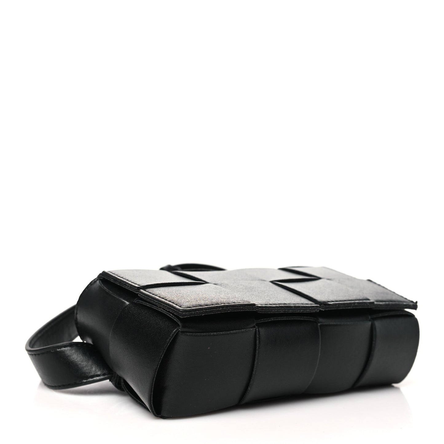 Nappa Maxi Intreccio The Belt Cassette Bag Black