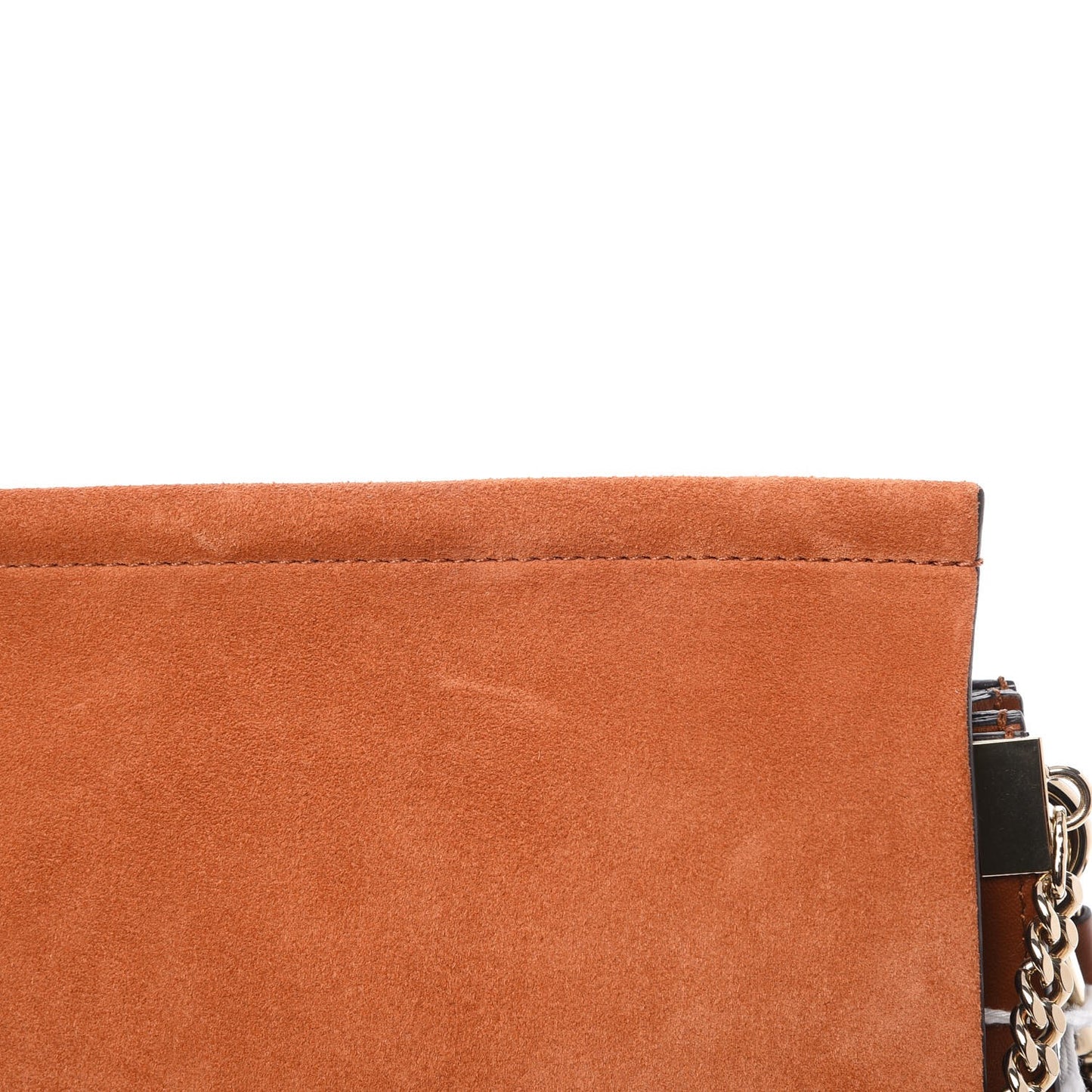 Suede Calfskin Medium Faye Shoulder Bag Tobacco