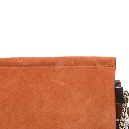 Chloe Suede Calfskin Medium Faye Shoulder Bag Tobacco 7 of 10