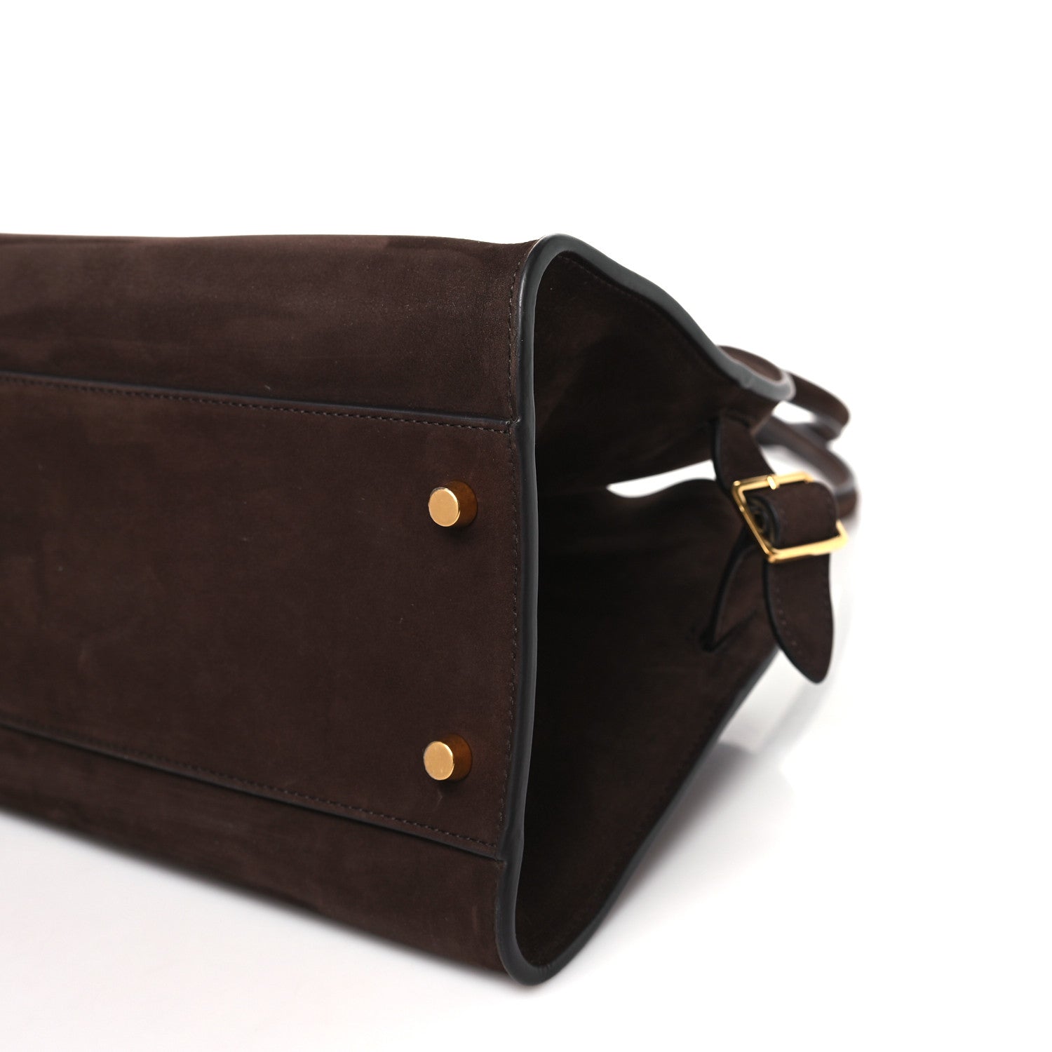 The Row Nubuck Margaux Shoulder 12 Dark Mocha 9 of 9