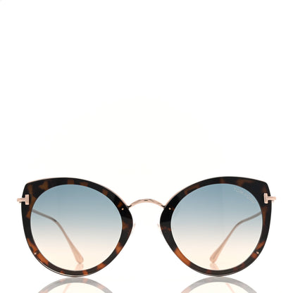 Tom Ford Charlotte Sunglasses TF657 Blue Havana 2 of 7