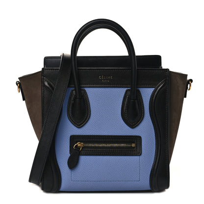 Celine Baby Grained Calfskin Nubuck Nano Tri-Color Luggage Porcelain 1 of 7