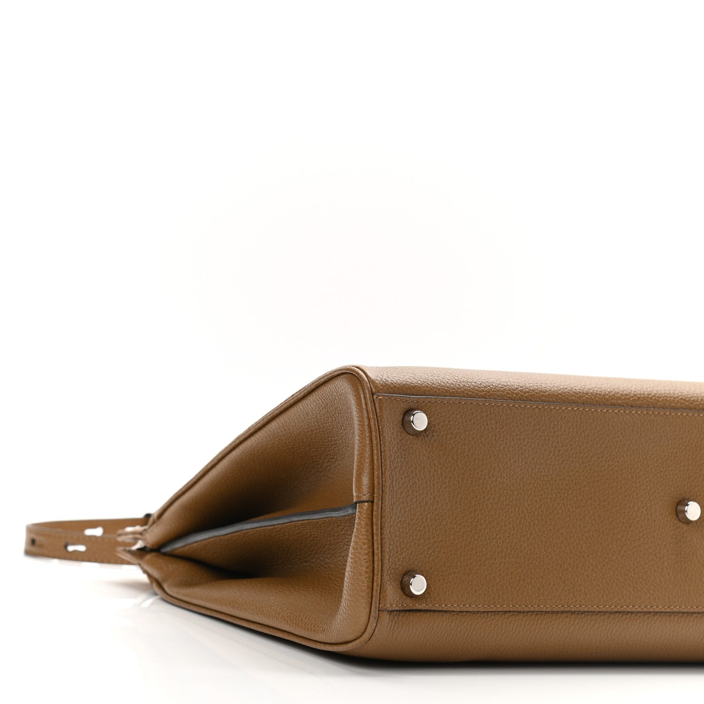 Grainy Calfskin Medium Zumi Top Handle Bag Friky Taupe