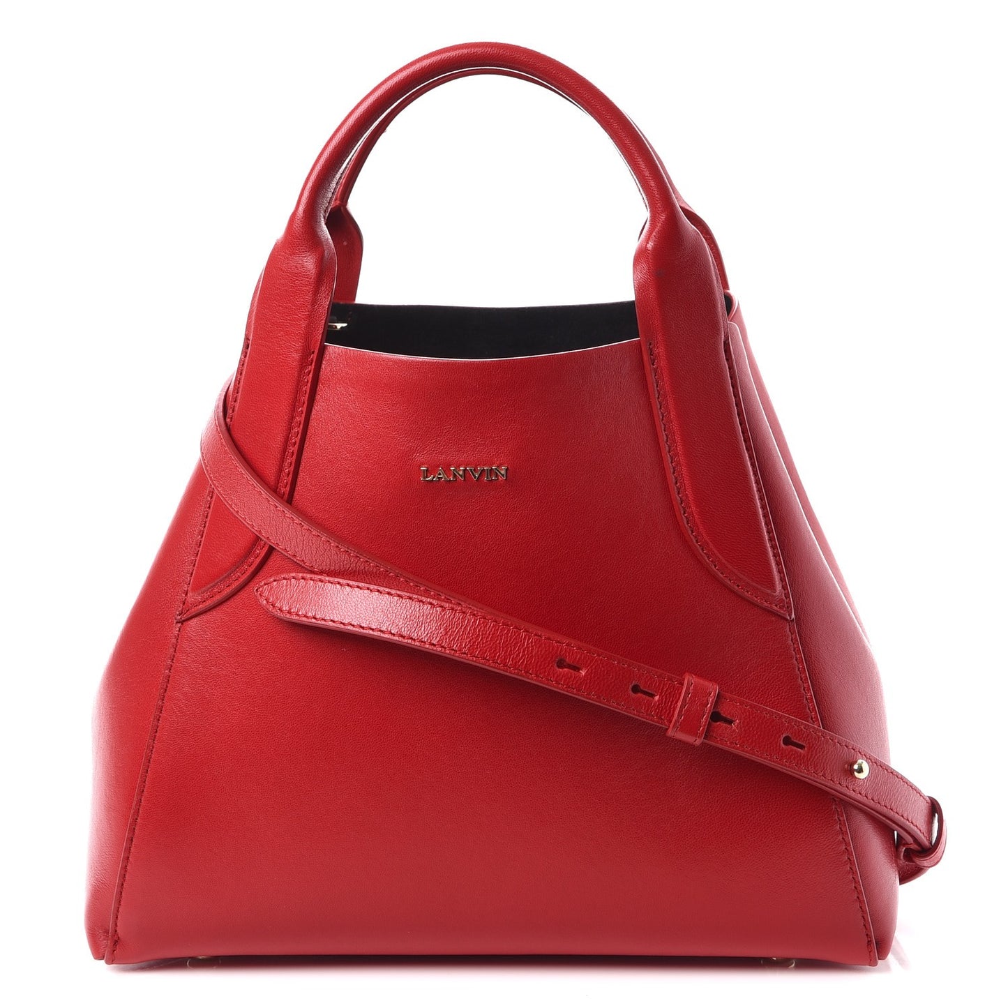 Smooth Calfskin Mini Trapeze Red