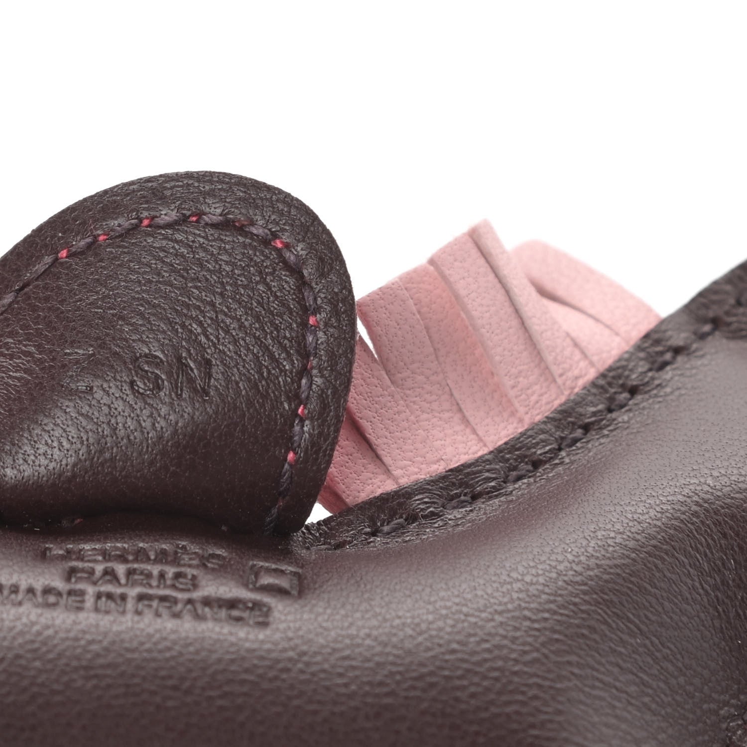 Hermes Milo Lambskin Matte Alligator Touch Grigri Rodeo Horse Bag Charm PM Rouge Sellier Framboise Rose Sakura 4 of 5