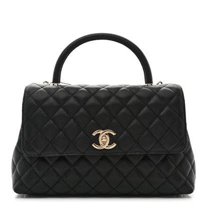 Chanel Caviar Quilted Small Coco Handle Flap Black 1 of 10