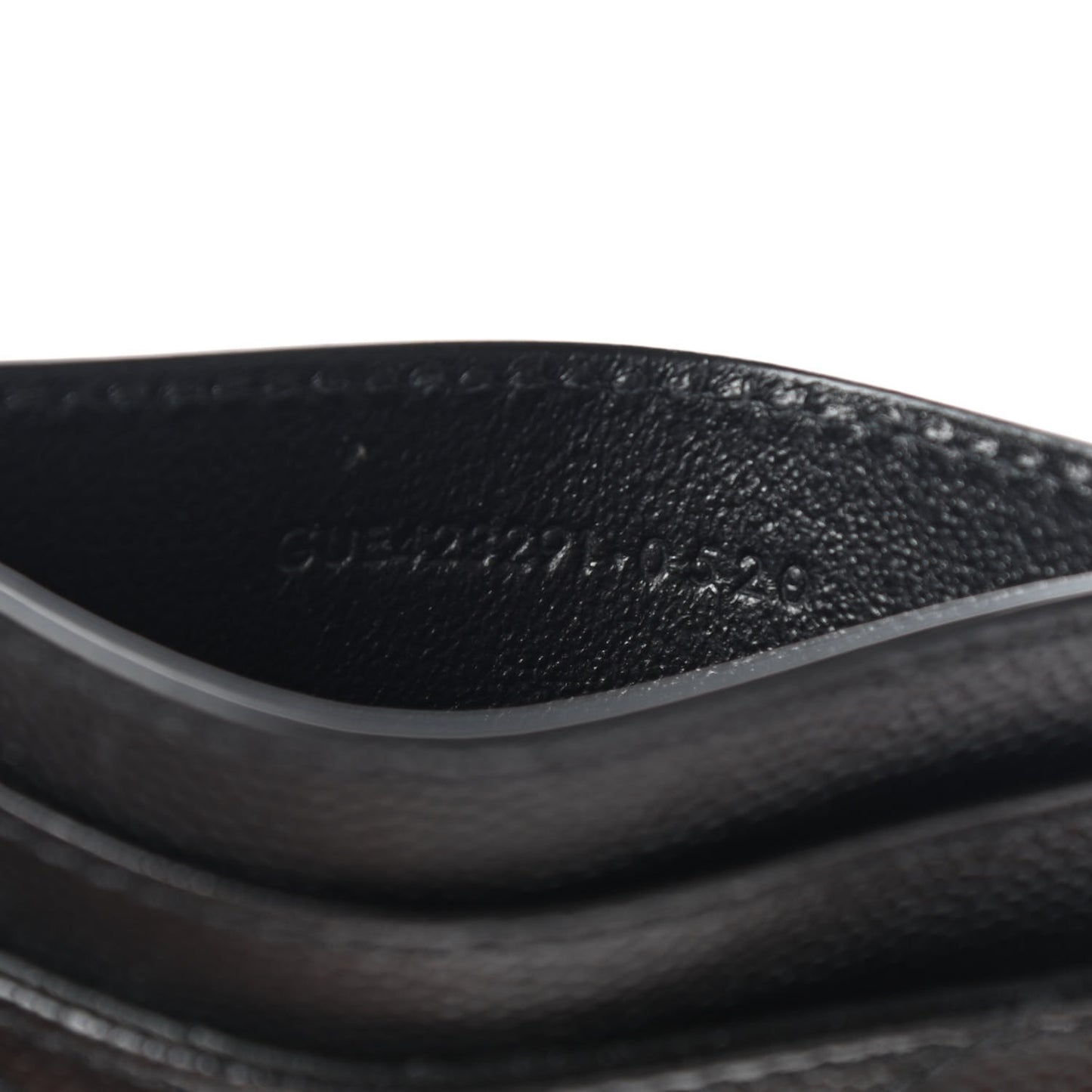 Grain De Poudre Matelasse Chevron Monogram Credit Card Case Black