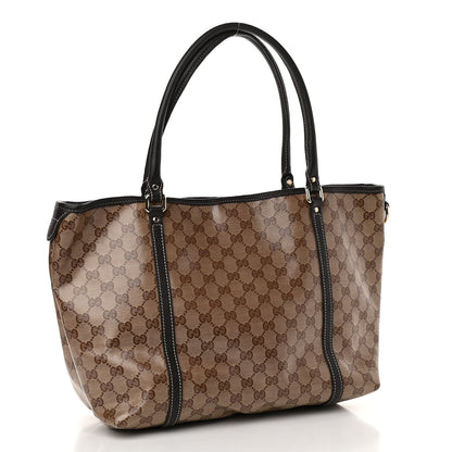 Gucci Crystal Monogram Medium Joy Tote Beige Ebony Testa di Moro 3 of 15