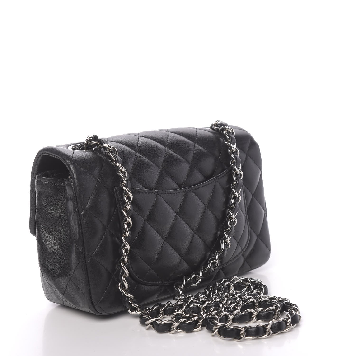 Chanel Lambskin Quilted Mini Rectangular Flap Black 3 of 11